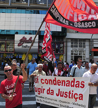 Crime Shell/Basf: Protesto no centro de Campinas contra decisão do TST